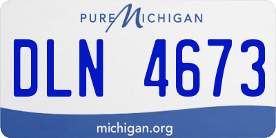 MI license plate DLN4673