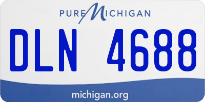 MI license plate DLN4688