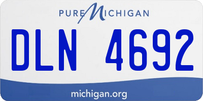 MI license plate DLN4692