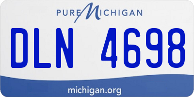 MI license plate DLN4698