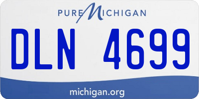 MI license plate DLN4699