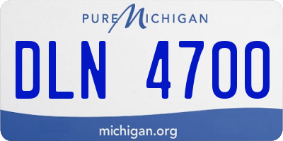 MI license plate DLN4700