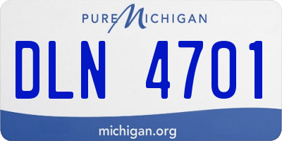 MI license plate DLN4701
