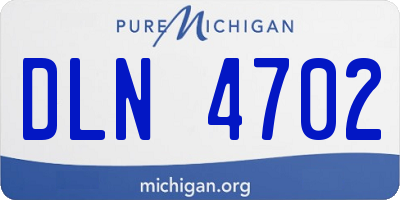 MI license plate DLN4702