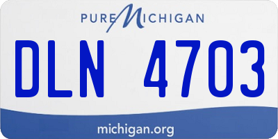 MI license plate DLN4703