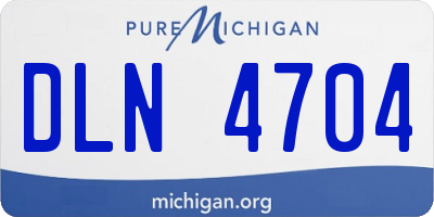 MI license plate DLN4704