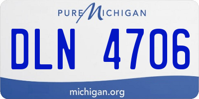 MI license plate DLN4706