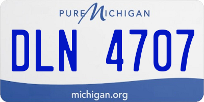 MI license plate DLN4707