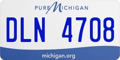 MI license plate DLN4708