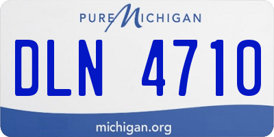 MI license plate DLN4710