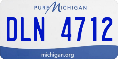 MI license plate DLN4712