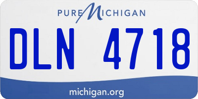MI license plate DLN4718