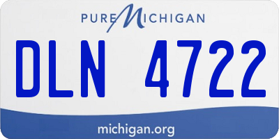 MI license plate DLN4722