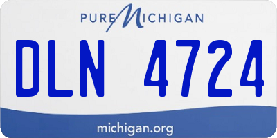 MI license plate DLN4724