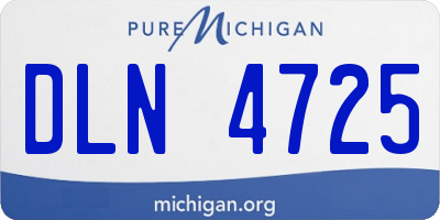 MI license plate DLN4725