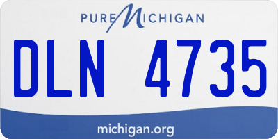 MI license plate DLN4735