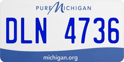 MI license plate DLN4736