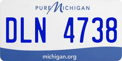 MI license plate DLN4738