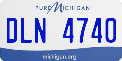 MI license plate DLN4740