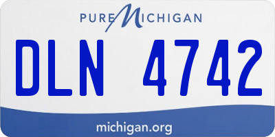 MI license plate DLN4742