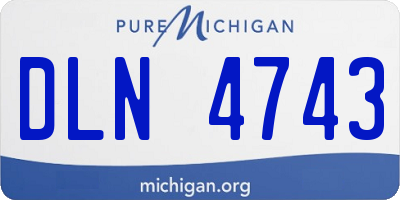 MI license plate DLN4743