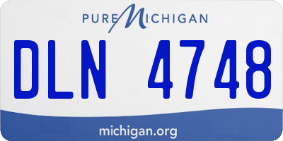 MI license plate DLN4748