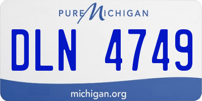 MI license plate DLN4749