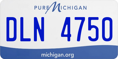 MI license plate DLN4750