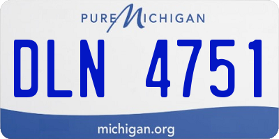 MI license plate DLN4751