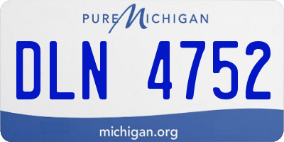 MI license plate DLN4752