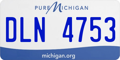 MI license plate DLN4753