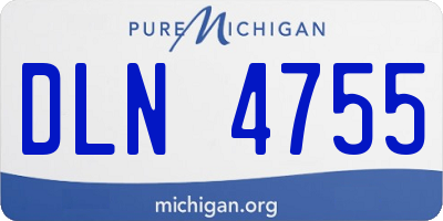 MI license plate DLN4755