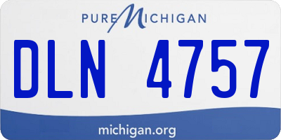 MI license plate DLN4757