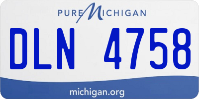 MI license plate DLN4758