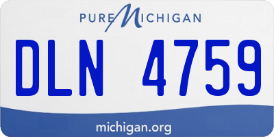 MI license plate DLN4759