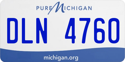 MI license plate DLN4760