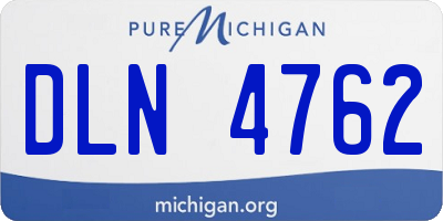 MI license plate DLN4762