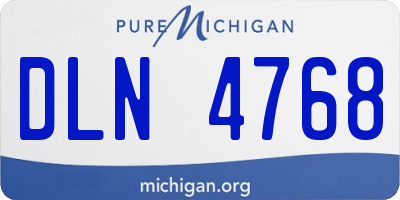 MI license plate DLN4768