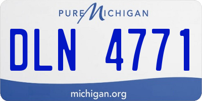 MI license plate DLN4771