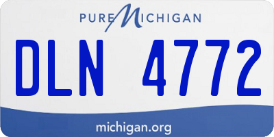 MI license plate DLN4772