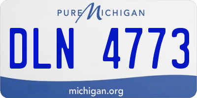 MI license plate DLN4773