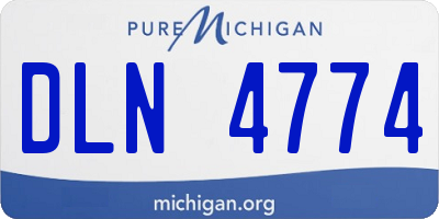 MI license plate DLN4774