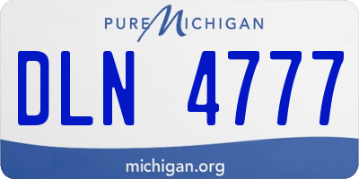 MI license plate DLN4777