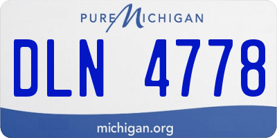 MI license plate DLN4778