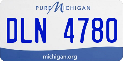 MI license plate DLN4780