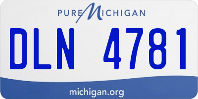 MI license plate DLN4781