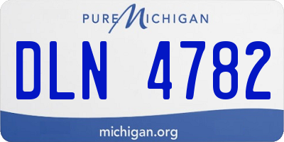 MI license plate DLN4782