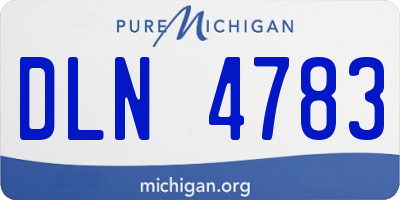 MI license plate DLN4783