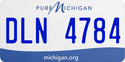 MI license plate DLN4784