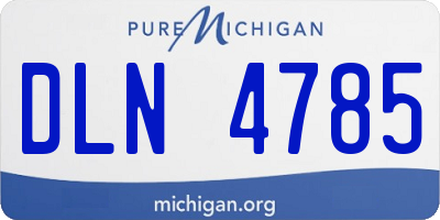 MI license plate DLN4785